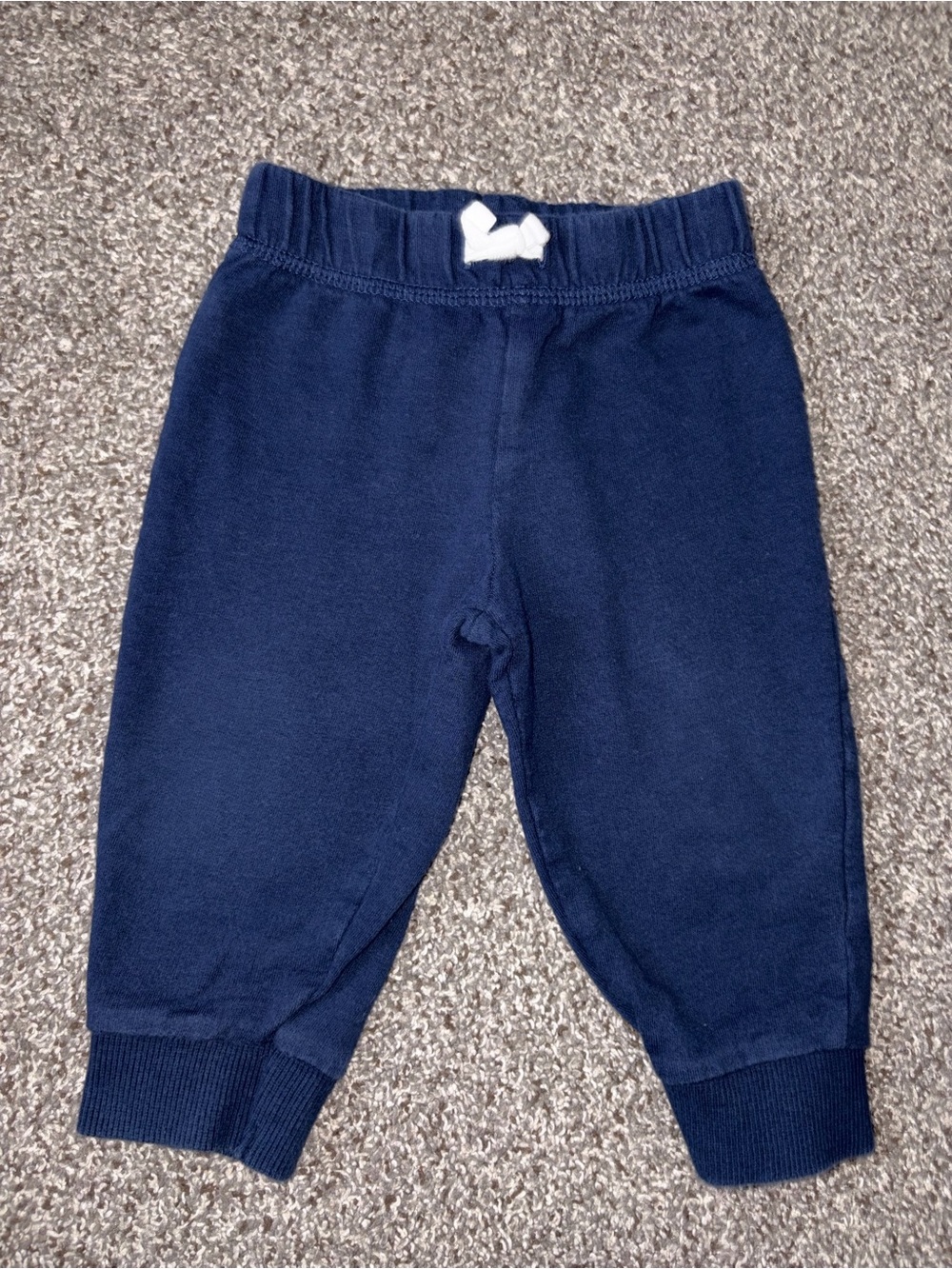 Carter's 9 Months Navy Blue Knit Jogger Pants for Kids Baby Clothes
